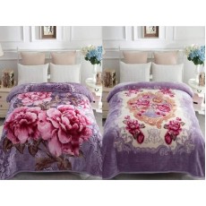 2 Ply Blanket - Lilac Flower